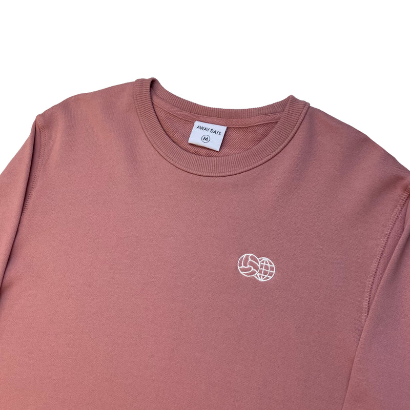 Embroidered French Terry Crewneck Pink