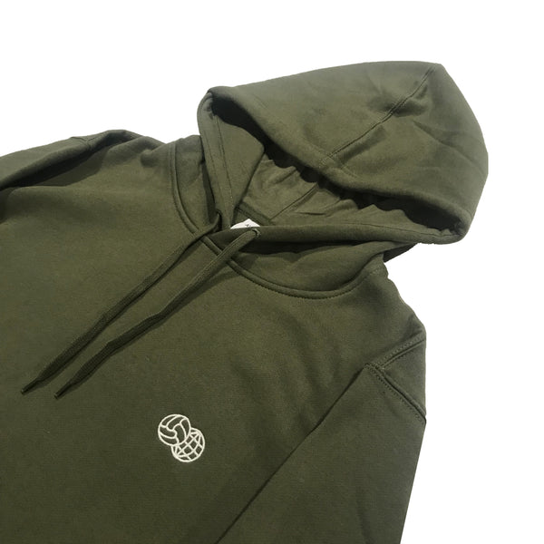 Embroidered Hoodie Army Green